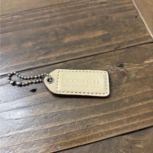 Coach Beige Leather Hang Tag